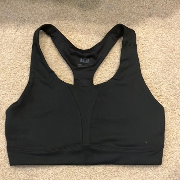 REI Black Active Pursuits Racerback Sports Bra sz S - Picture 1 of 6
